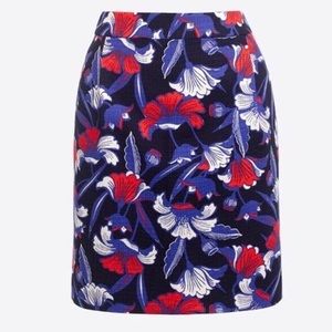 NWOT J. Crew Floral Basketweave Mini Skirt